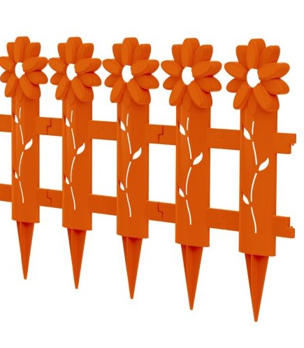 Забор декоративный Альт-Пласт Ромашка 5 секций 41*130 см  TRI18000014 Забор декоративный Альт-Пласт Ромашка 5 секций 41*130 см  TRI18000014